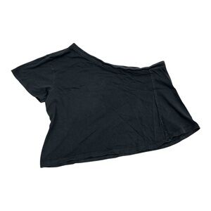 Free People We The Free Charcoal Aubrey One Shoulder Top - Size Medium